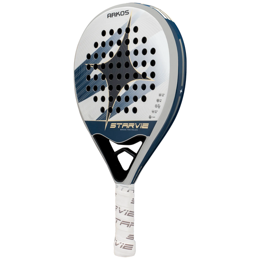 Three-quarter angle view of Star Vie Arkos 2026 padel racquet