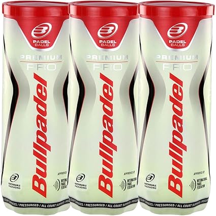 Bullpadel Premium Pro Padel Balls - 3 Cans, 9 Balls - Tennis Paddle Balls