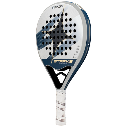 Three-quarter angle view of Star Vie Arkos 2026 padel racquet
