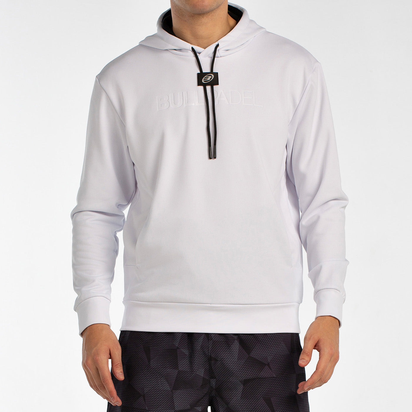Bullpadel Men's Hoodie BINEE (White/Stone/Bluish Green)
