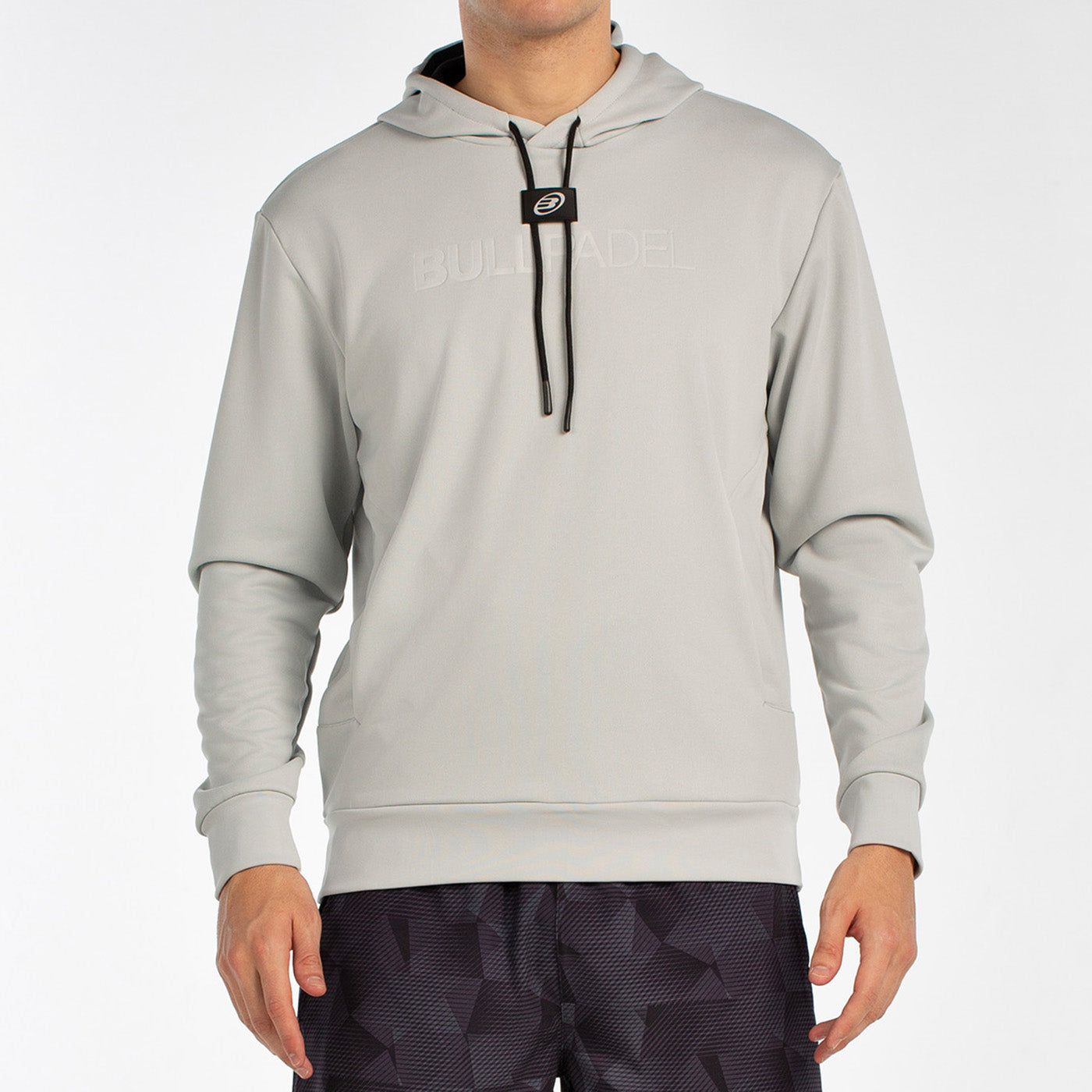 Bullpadel Men's Hoodie BINEE (White/Stone/Bluish Green)
