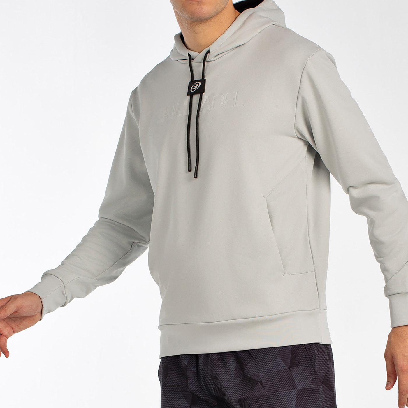 Bullpadel Men's Hoodie BINEE (White/Stone/Bluish Green)