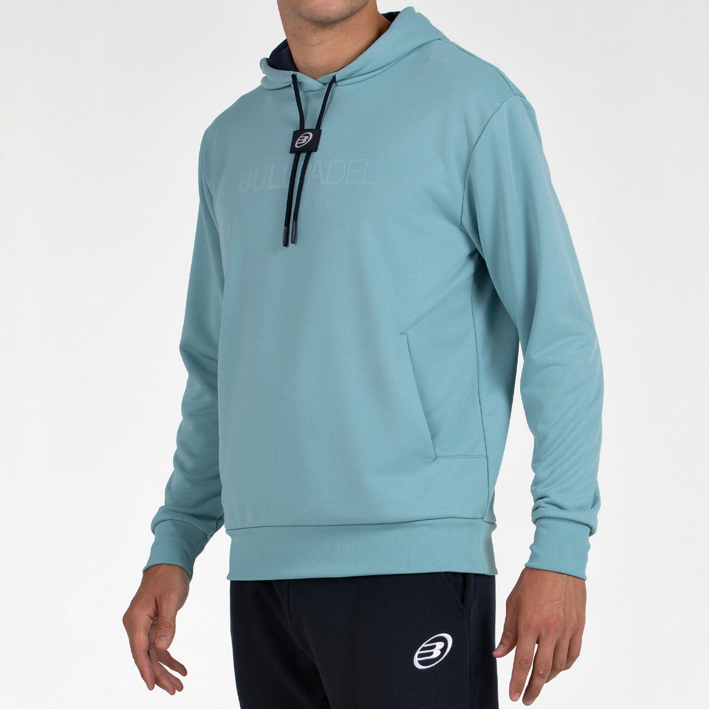 Bullpadel Men's Hoodie BINEE (White/Stone/Bluish Green)