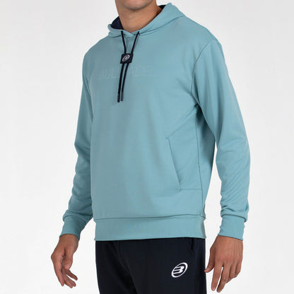 Bullpadel Men's Hoodie BINEE (White/Stone/Bluish Green)