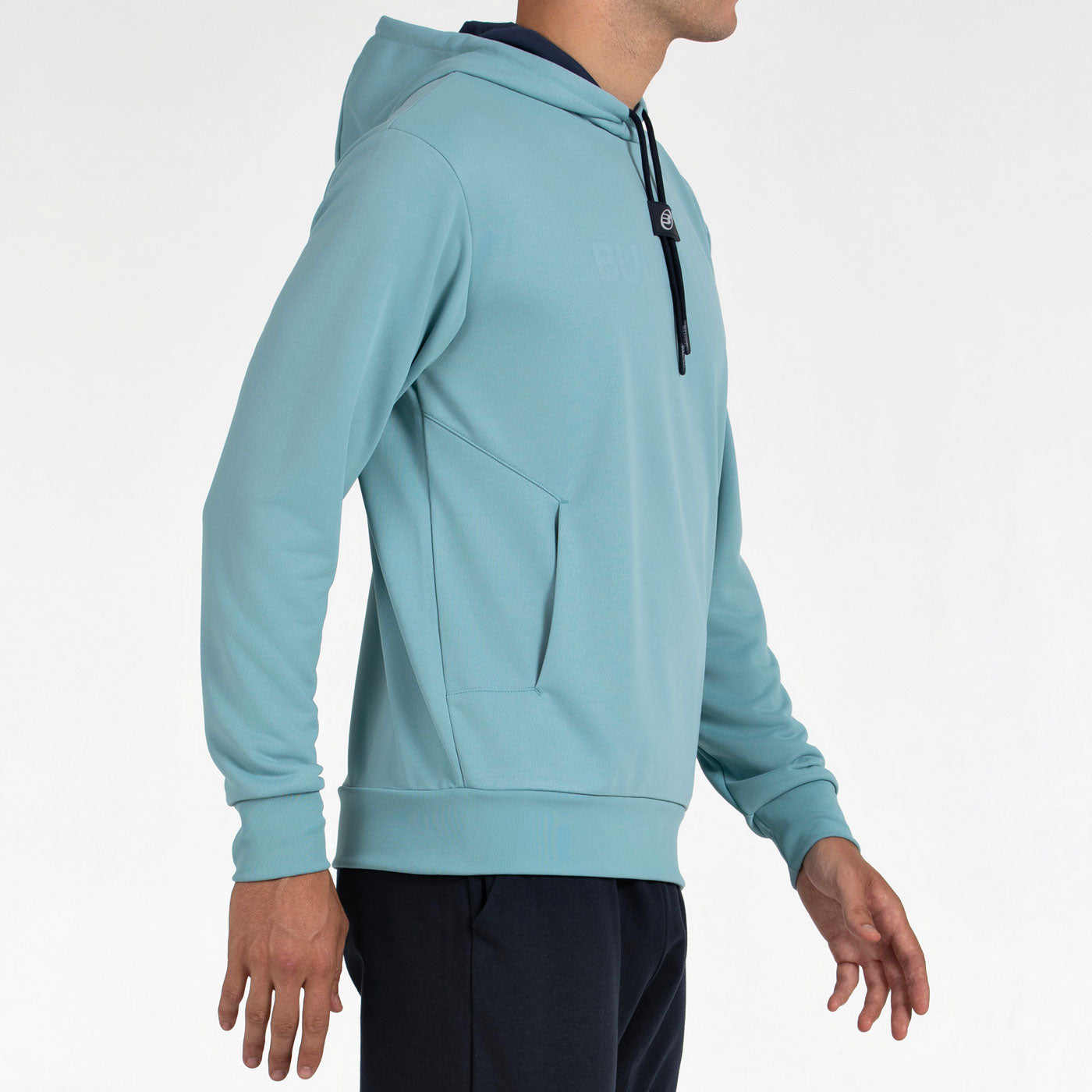 Bullpadel Men's Hoodie BINEE (White/Stone/Bluish Green)