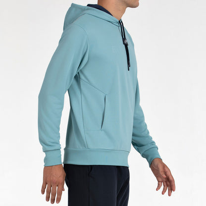 Bullpadel Men's Hoodie BINEE (White/Stone/Bluish Green)