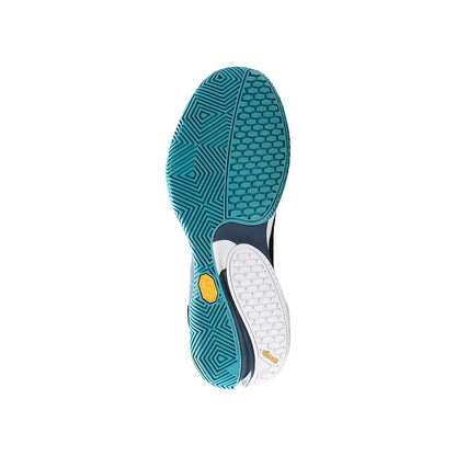 Teal Vibram outsole of Bullpadel Hack Vibram 26V padel shoe