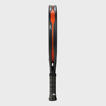 Side profile view showing frame edge of Bullpadel Hack 04 Comfort 26 racket