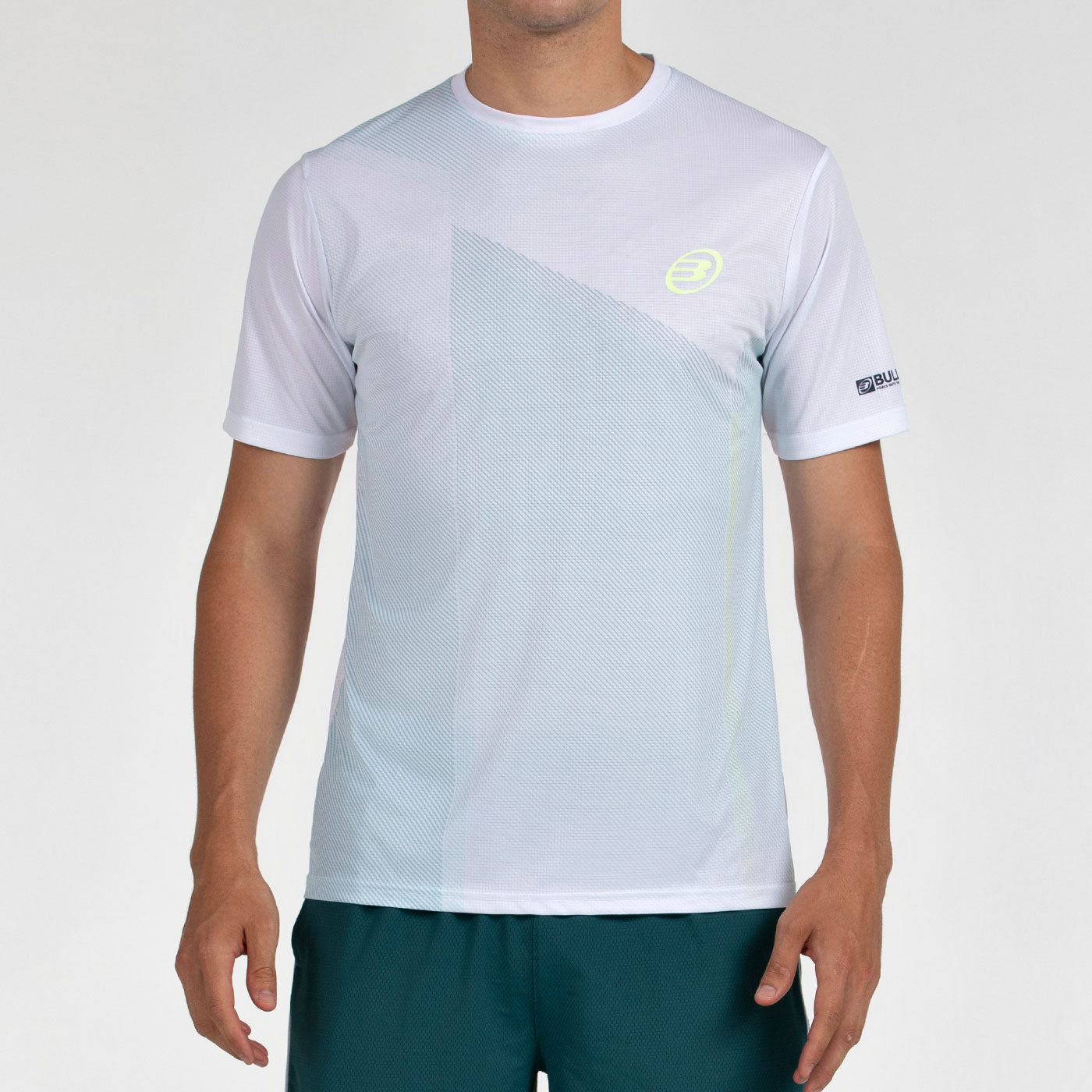 Bullpadel Men's T-Shirt LAGAR (White/Bluish Green)