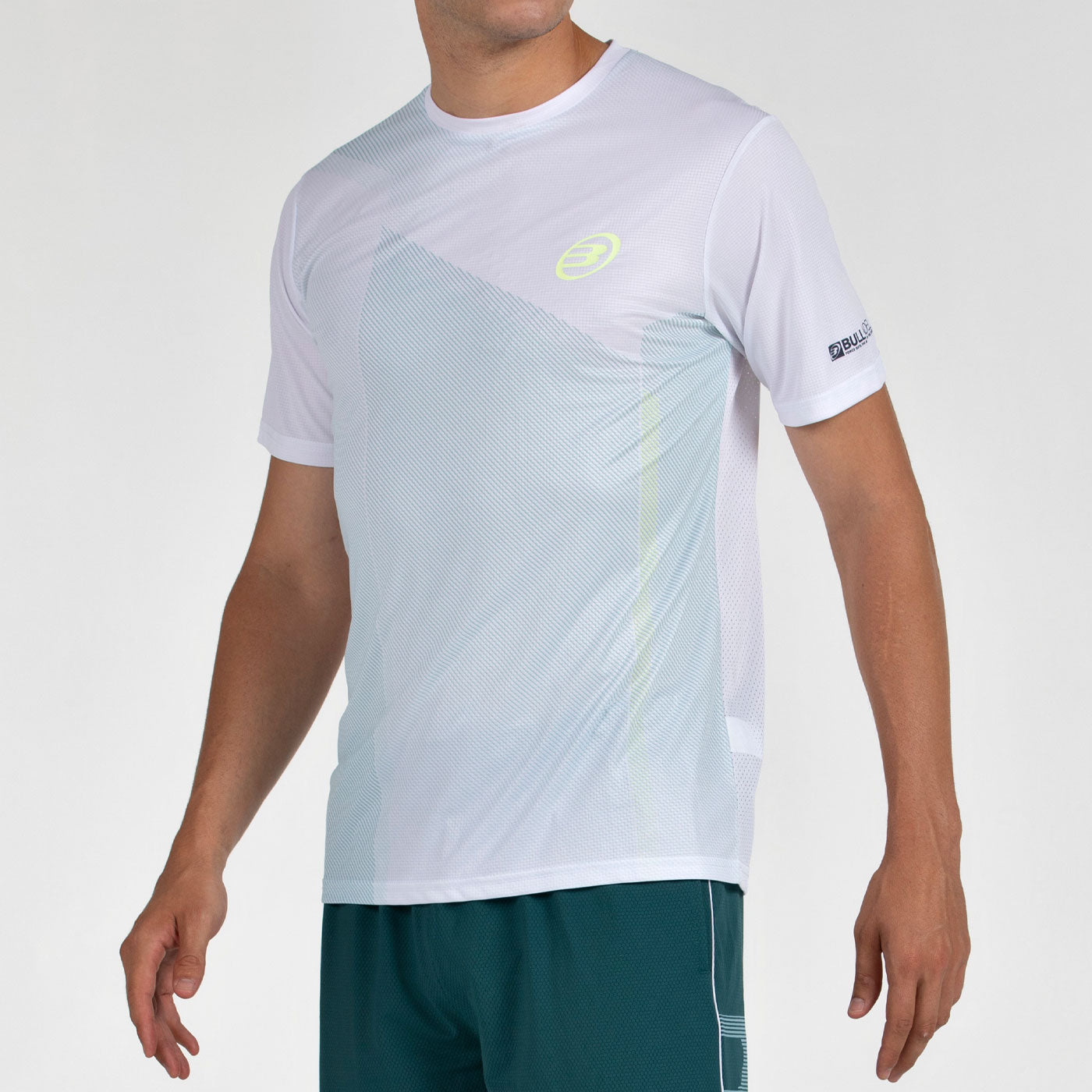 Bullpadel Men's T-Shirt LAGAR (White/Bluish Green)