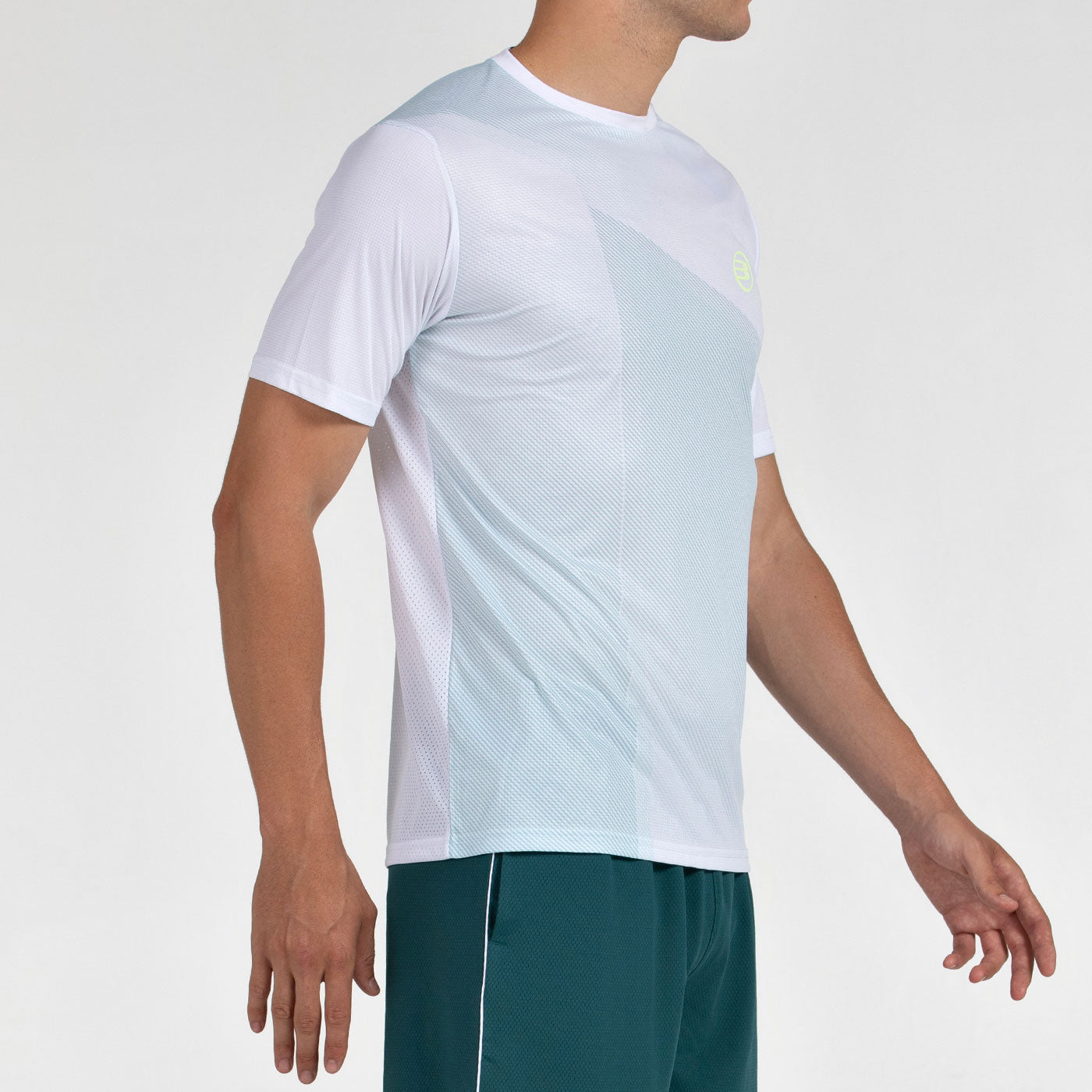 Bullpadel Men's T-Shirt LAGAR (White/Bluish Green)