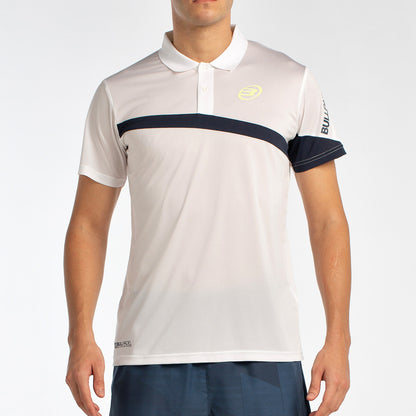 Bullpadel Men's Polo Shirt LUCIR (White/Dark Green)