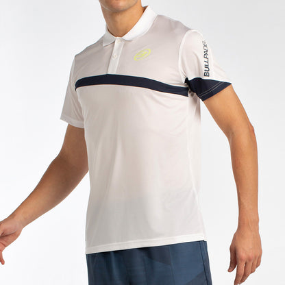 Bullpadel Men's Polo Shirt LUCIR (White/Dark Green)