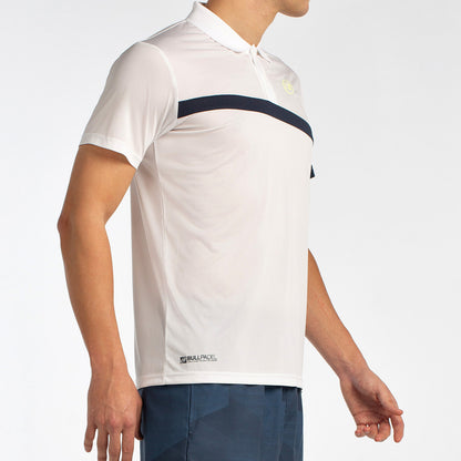 Bullpadel Men's Polo Shirt LUCIR (White/Dark Green)