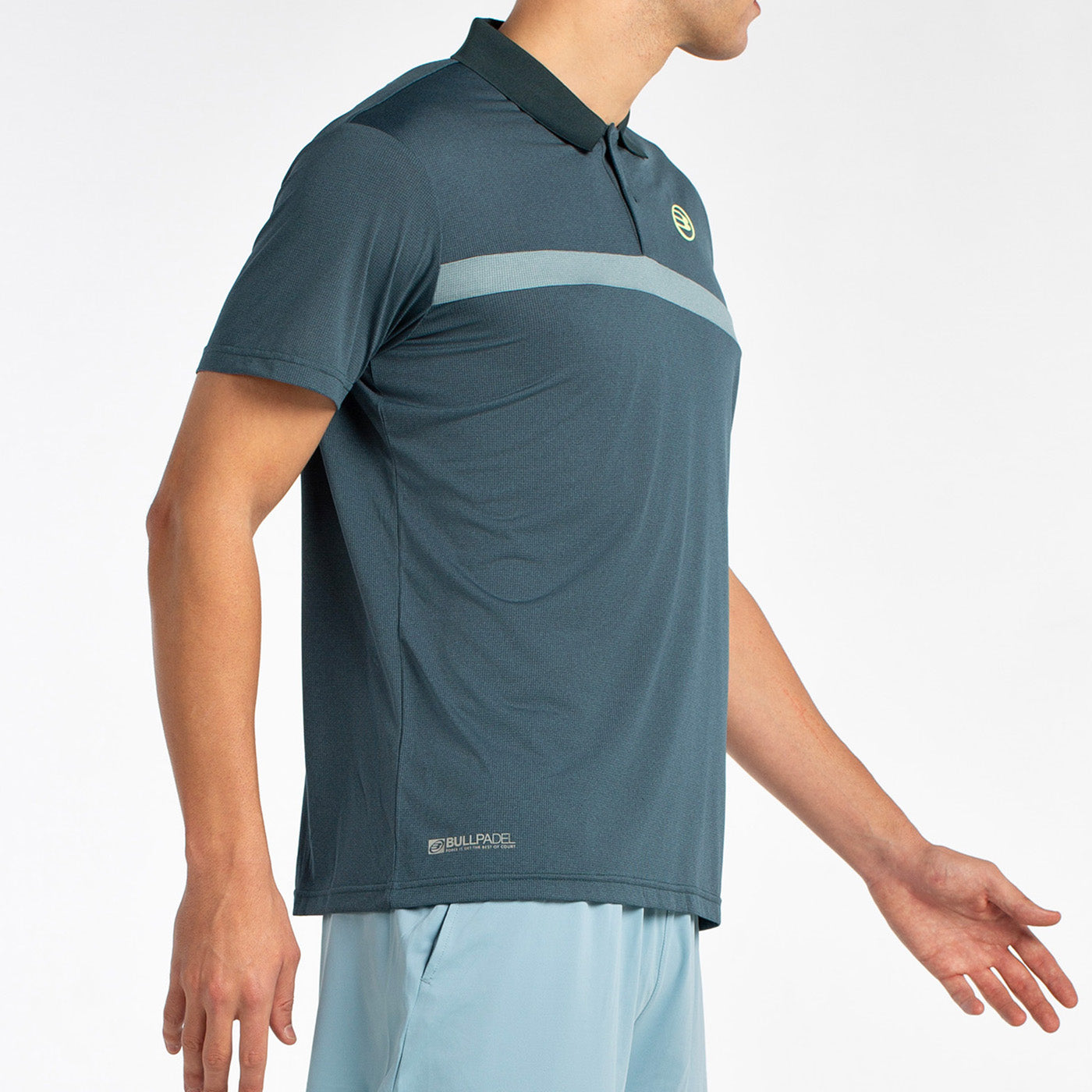 Bullpadel Men's Polo Shirt LUCIR (White/Dark Green)