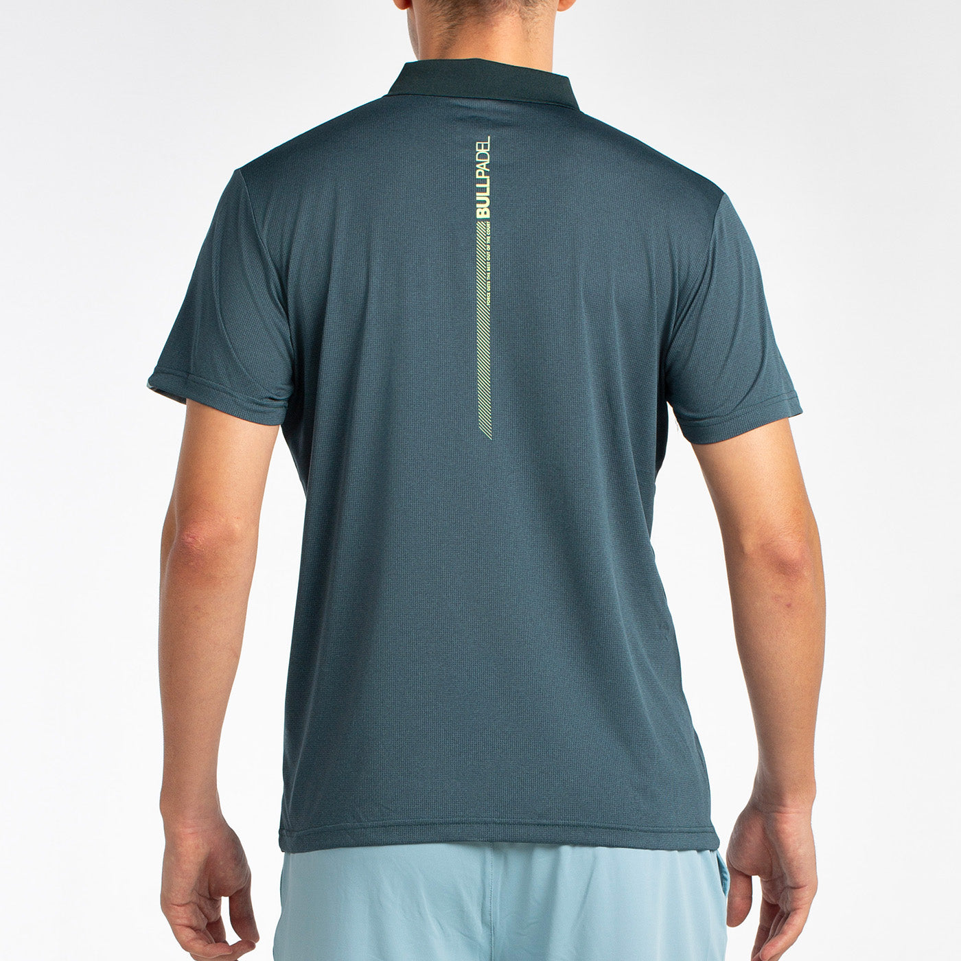 Bullpadel Men's Polo Shirt LUCIR (White/Dark Green)