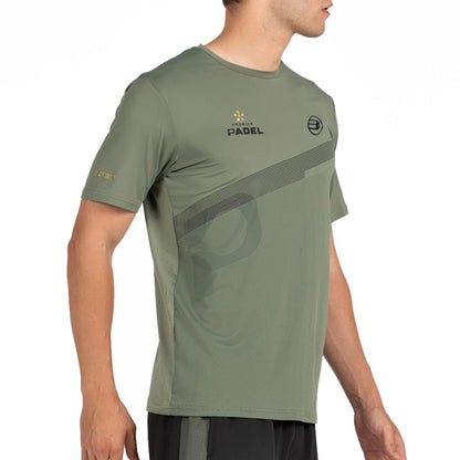 Bullpadel Men's T-shirt PATOS (Khaki/Eucalyptus)